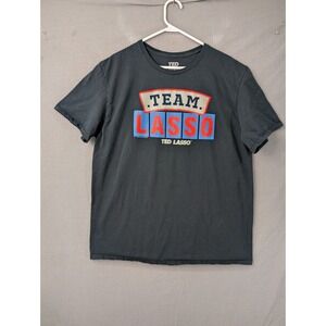 Ted Lasso Mens Team Lasso Graphic T-Shirt Black Short Sleeve XL